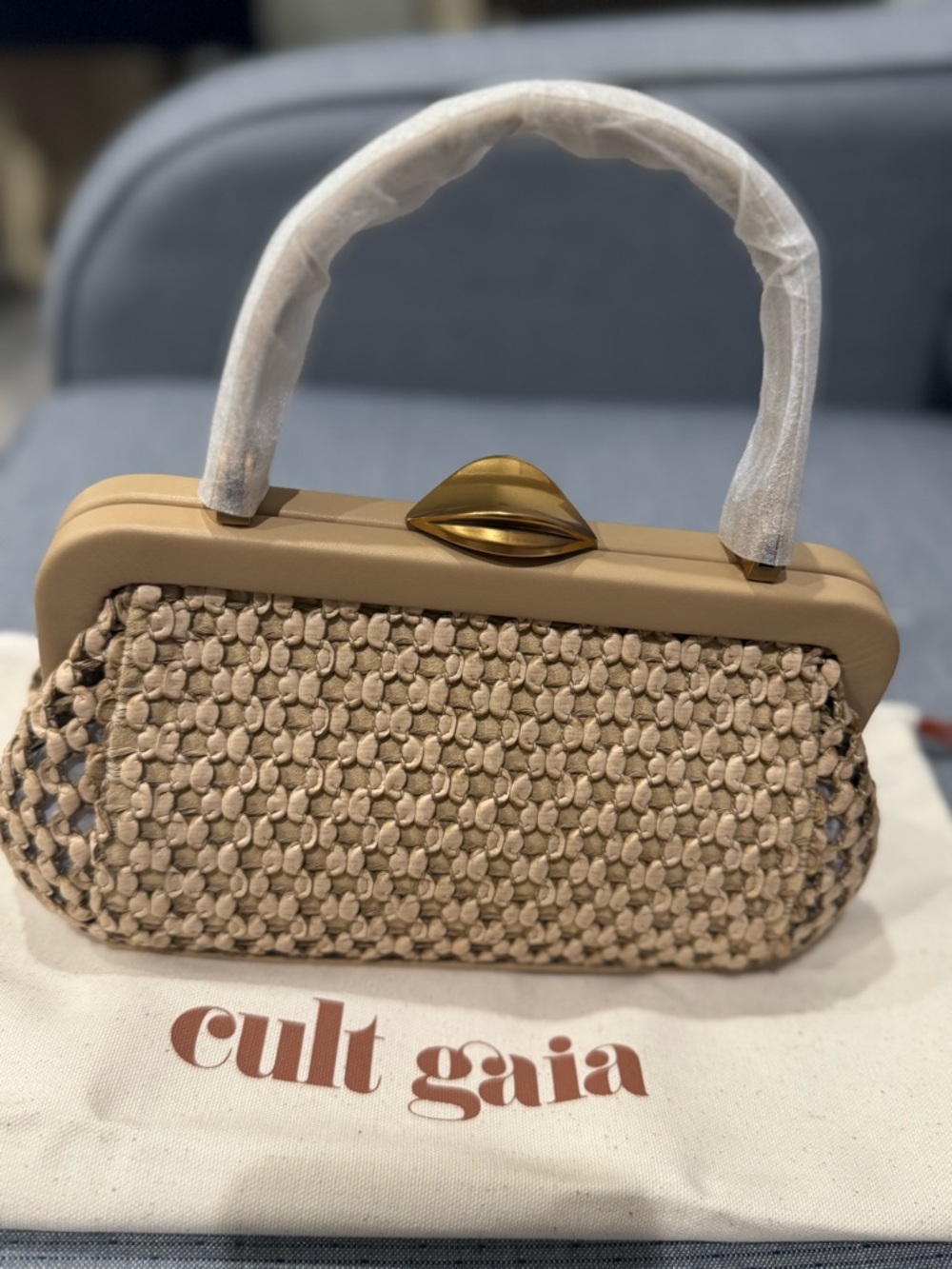Cult Gaia ZUMA MINI CROSSBODY BAG in color SAND NWT - Picture 5 of 8